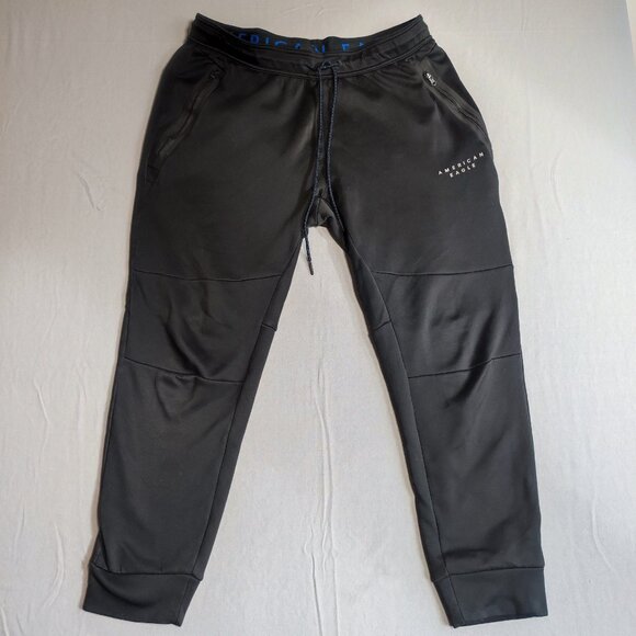 American Eagle jogger pants men's size L black with graphic design - Picture 1 of 15